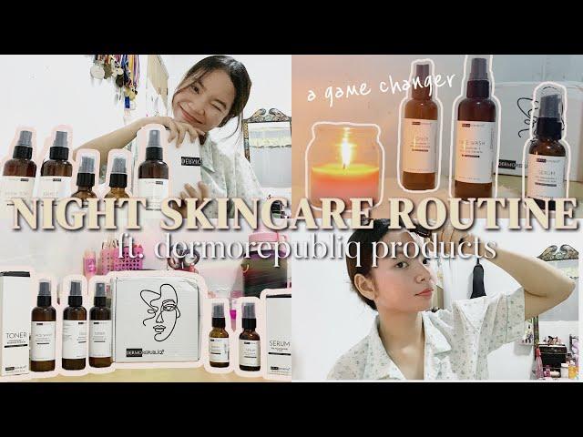 night skincare routine + unboxing 🫧 | why dermorepubliq products are a game changer?