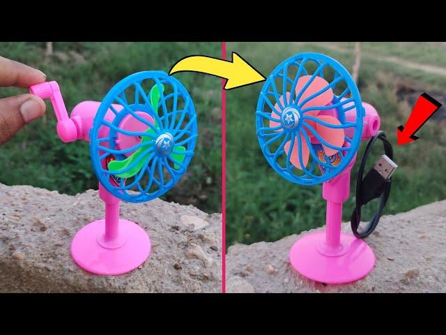 Amazing Inventions From Toy Hand Fan | How To Make Hand Fan To Electric Fan