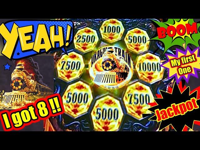 Jackpot!! I Got it! I filled the last one Dragon Train fortune 8 jackpot. My first one #casino #slot