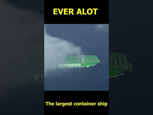 EVER ALOT is the largest container ship in the world #largest #ship #machineinnovate