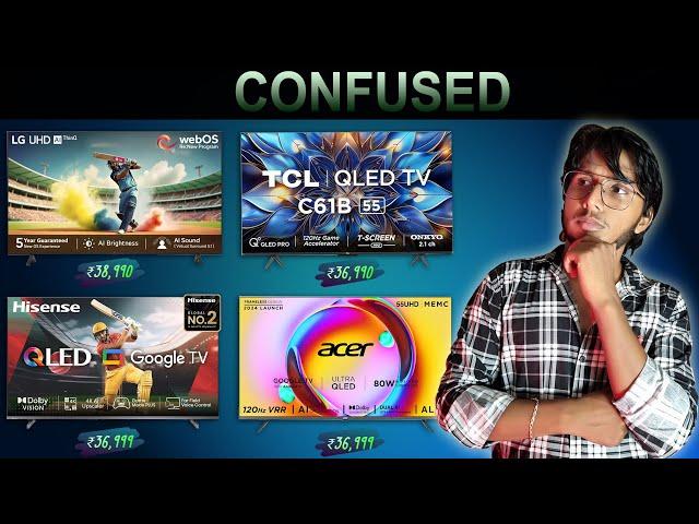 TCL C61B vs Acer Super Series vs Hisense E68N vs LG UR7500 | Best 55 Inch 4K TV Under ₹40K?
