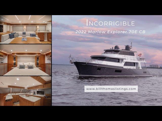 Marlow Explorer 70E CB Incorrigible Yacht For Sale