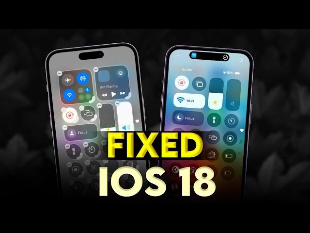 Fix iOS 18 Control Center - Reset To Add WiFiBluetooth, Cellular Toggle & More