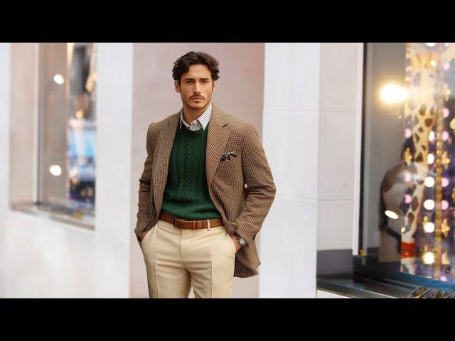 Men’s Street Style Fashion. Ralph Lauren Display & Winter Fashion