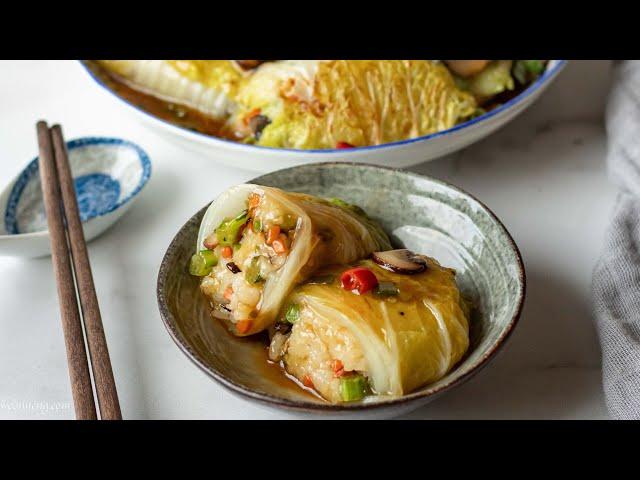 Napa Cabbage Sticky Rice Rolls '白菜糯米卷'