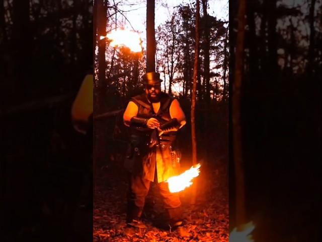 Fire Contact Staff #Flowarts #contactstaff #staffspinning #fire #markdoesthethings