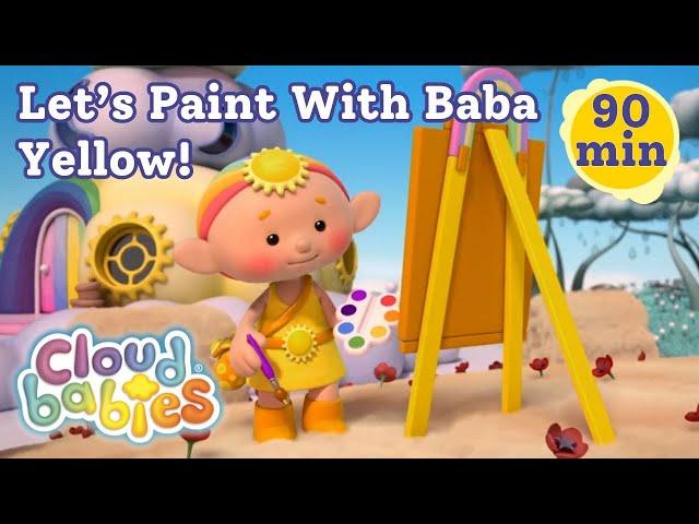  Art Lessons & Painting With Baba Yellow & The Cloudbabies! Lovely Bedtime Stories For Toddlers