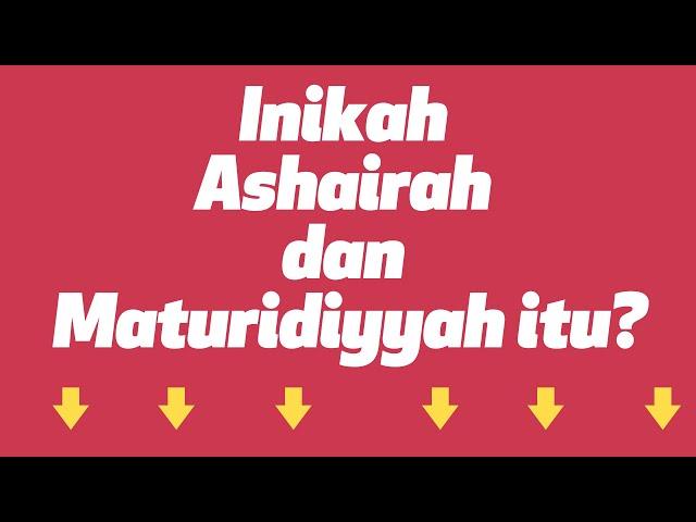 Inikah Ashairah dan Maturidiyyah tu? #1