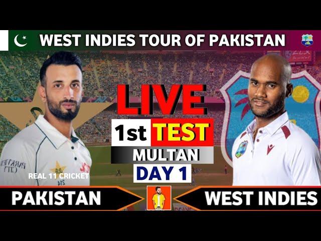 LIVE CRICKET MATCH TODAY | PAKISTAN vs WEST INDIES 1ST TEST DAY 1 LIVE MATCH TODAY | PAK vs WI LIVE