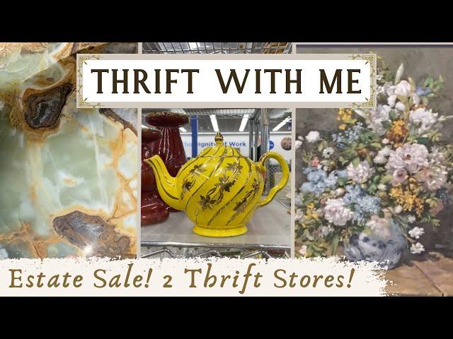 THRIFT WITH ME IN NEW JERSEY for HOME DECOR | My First Estate Sale & 2 Thrift Stores!