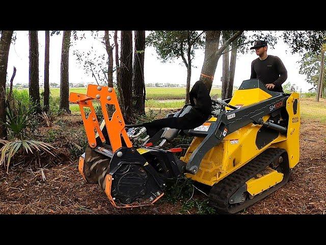 MINI MULCHER SAVED MY BUTT BIG TIME ON THIS JOB! MORE HANDY THAN I THOUGHT...!