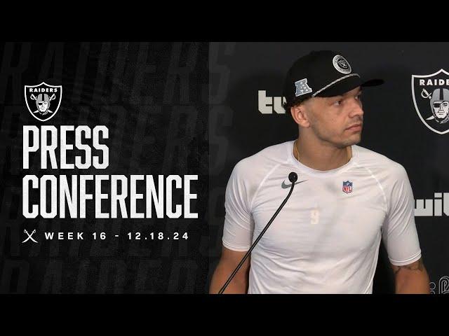 Aidan O'Connell and Desmond Ridder Presser - 12.18.24 | Raiders | NFL