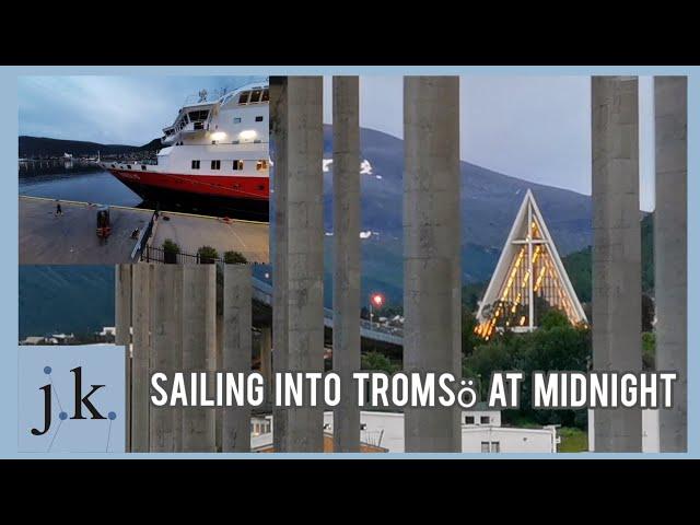 Sailing into Tromsö at night