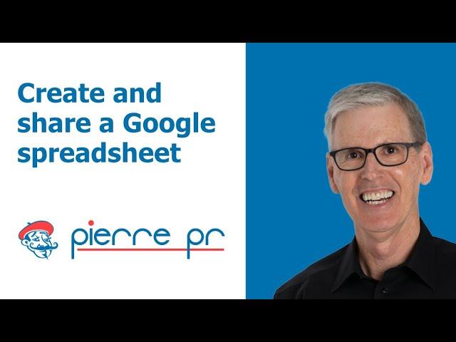 How to create and share a Google Spreadsheet