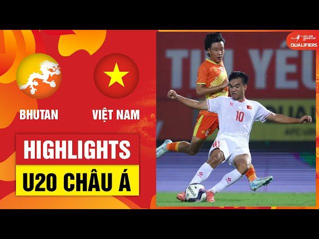 Highlights: U20 Bhutan - U20 Việt Nam | Hiệp 2 "nổ" tưng bừng, siêu phẩm chốt hạ mãn nhãn