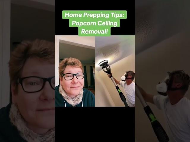 Easy Way To Have A Popcorn Ceiling Smoothed Out!! #popcornceilingremoval #homesellingprocess