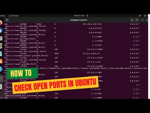 How to Check Open and Listening Ports on Linux | Ubuntu 22.04