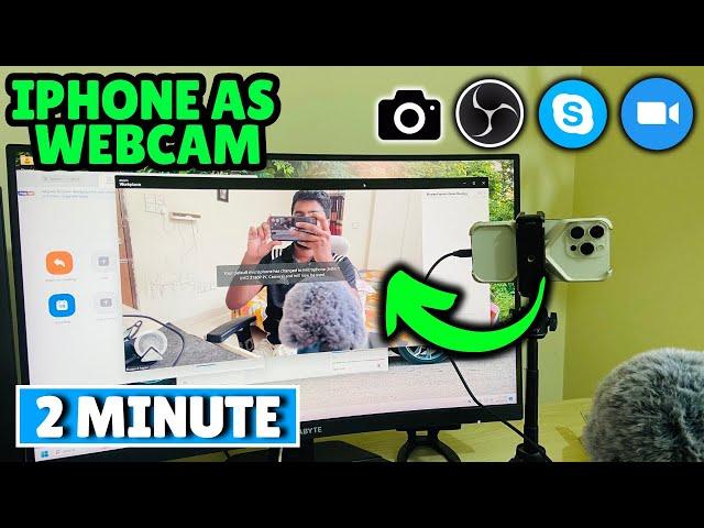 How to use iphone as webcam for pc || zoom, skype, OBS, steamlap or livesteam