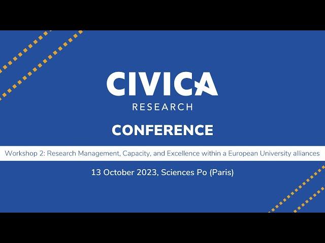 Research management within European University alliances - CIVICA Research Conference | 13 Oct. 2023