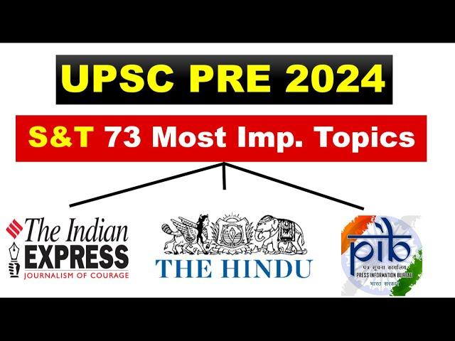 Most important Science & Technology topics for UPSC Prelims 2024 - Part 1 #iasprelims2024