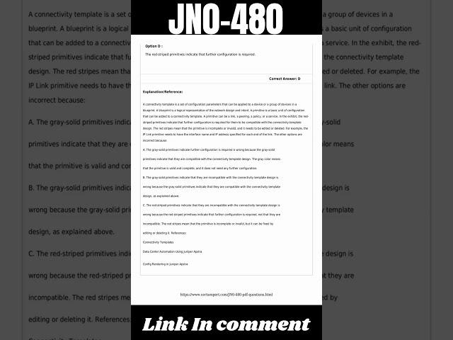 JN0-480 Exam Questions | Data Center, Specialist (JNCIS-DC)