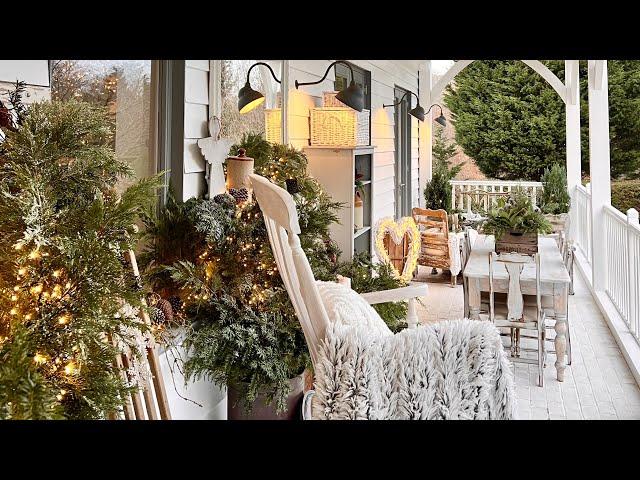 PORCH Decorating Ideas ~ Christmas Decor ~ Thrifted Decor ~ Natural Decor ~ Ep 6