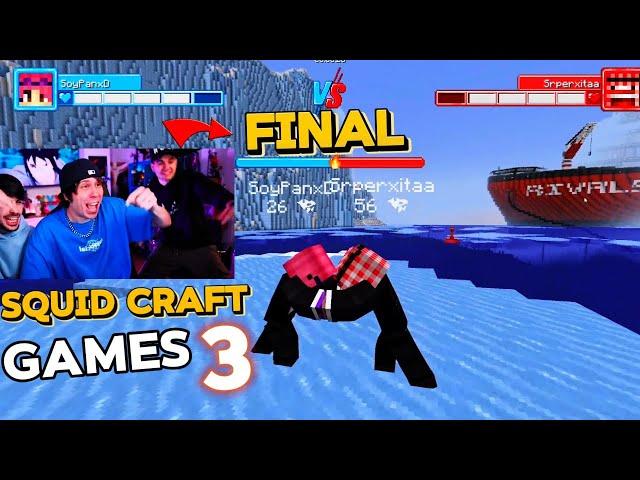 DÍA FINAL DE SQUID CRAFT GAMES 3 MINECRAFT | RUBIUS REACCIONA AL GANADOR DE 100.000 DOLARES