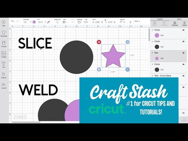 Cricut Design Space How to Slice & Weld