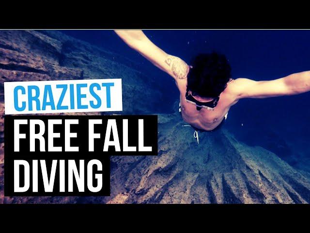 Craziest FREE FALL freediving @ Barracuda Lake, Freediving Coron, Philippines