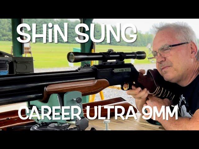 Shin Sung Career Ultra 9mm PCP lever action air rifle plinking at 50 yards