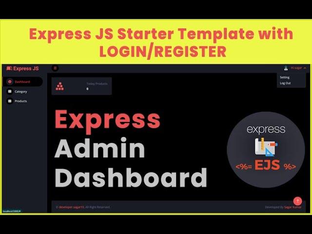 Express Admin Dashboard | Node JS Express Dashboard