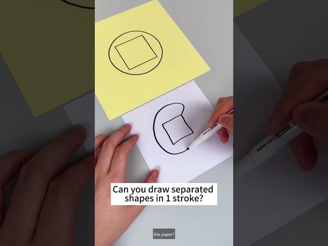 Can you draw separated shapes in 1 stroke? #puzzle #trick #thinking #logic #math