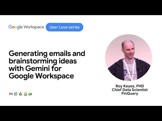 Generating emails and brainstorming ideas with Gemini for Google Workspace