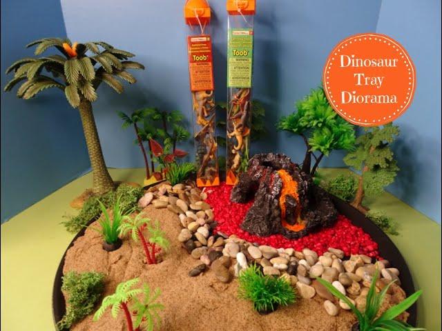 Safari Ltd. Carnivorous & Feathered Dinos Toobs - Dinosaur Tray Diorama -Learn Dinosaur Names