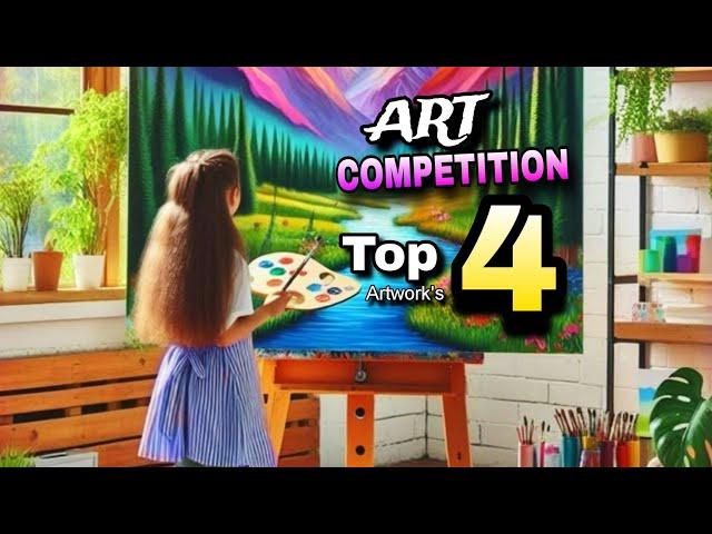 Top 4 Artwork's of art competition|art competition 2025|art competition||2025 art competition|