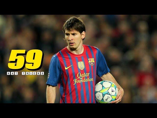 Lionel  Messi - All 59 hattricks in Career Revealed! HD