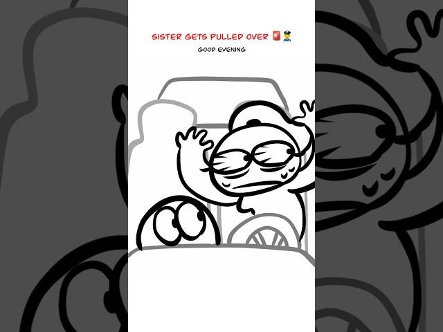 Pulled Over  (Animation Meme) Anim: RedFlowerCrown #shorts