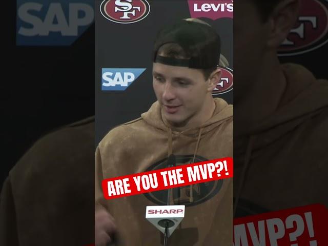 Brock Purdy responds to MVP talk #49ers #nfl #brockpurdy