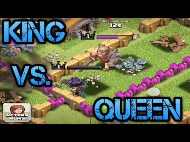 Clash of Clans- Barbarian King defends Archer Queen and 13 Giants