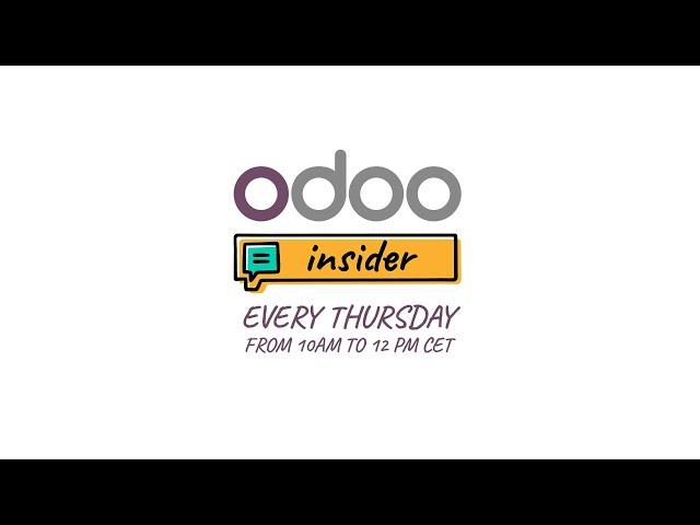 Odoo insider: regular live Q&A with Antoine