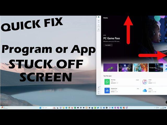 Fix - Windows 11 Apps and Programs Stuck Off Screen