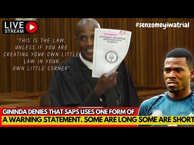 Senzo Meyiwa Trial: Brig Gininda Maes Up His Own Rule Regarding A Warning Statement And Defends It.