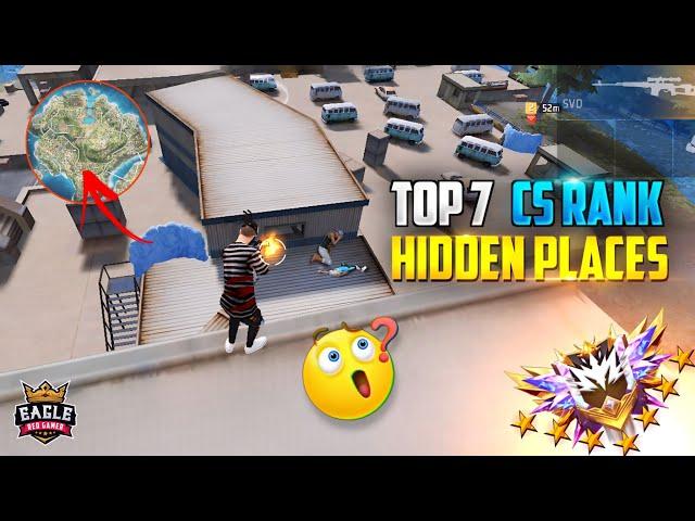 TOP 7 CS RANK HIDDEN PLACES  | IN TAMIL | BERMUDA MAP | CS RANK PUSH TIPS AND TRICKS | EAGLE RED |