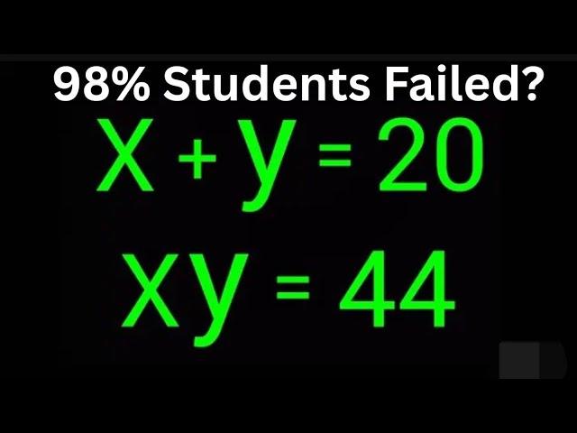 Germany | Can you solve this?| A Nice Math Olympiad Algebra Problem (X,y)=?