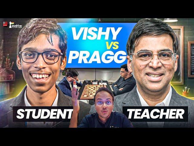 Student Praggnanandhaa vs Teacher Anand | WR Chess 2024