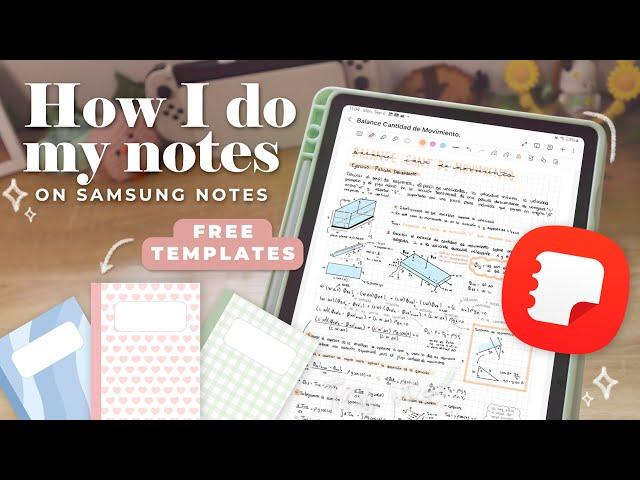 How I do my notes on Samsung notes  + FREE TEMPLATES & COVERS