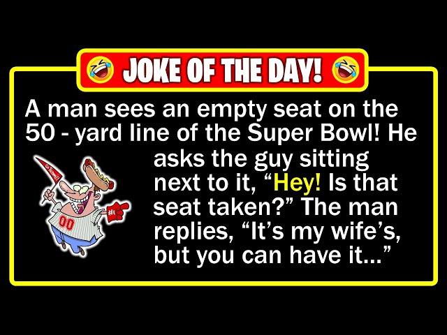  BEST JOKE OF THE DAY! - A man sees an empty seat on the 50-yard line of the... | Funny Dad Jokes