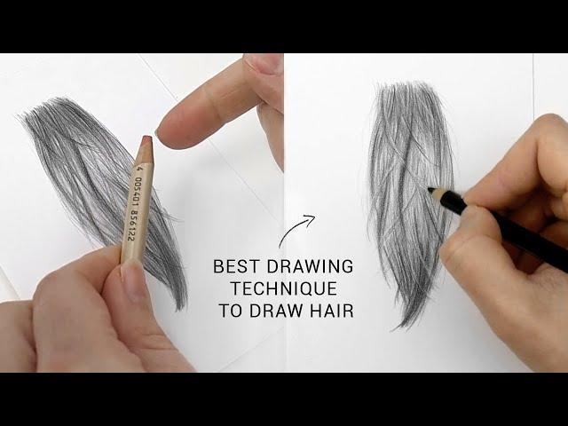 How to draw realistic hair with graphite pencils