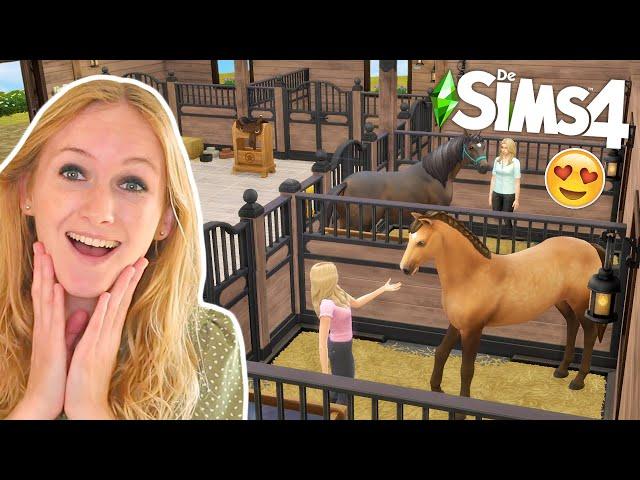 De STALLEN van mijn PAARDEN MANEGE bouwen! *Sims 4* 