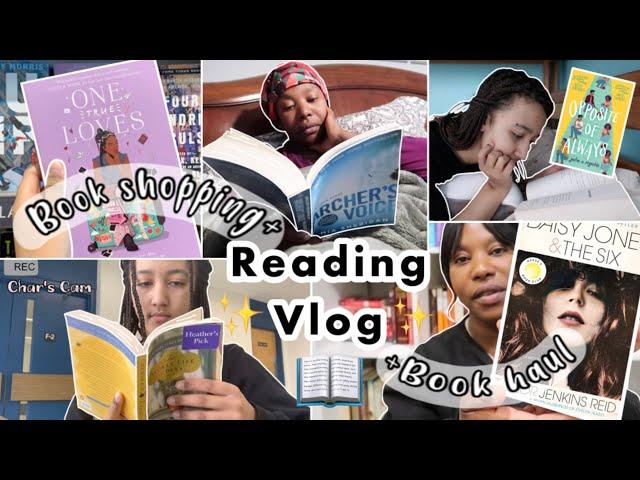 Reading Vlog | Wrapping up our Feb TBR ️ Book shopping & haul + new reading journal!! 